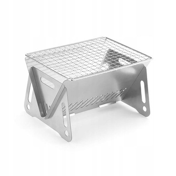 PIEC NA DREWNO SKŁADANY MINI GRILL WĘGLOWY