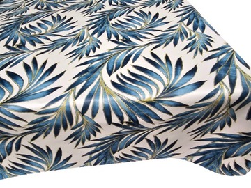 ЭКСКЛЮЗИВНАЯ ИТАЛЬЯНСКАЯ КЛЕЕНКА ГОЛУБЫЕ ЛИСТЬЯ 100Х140