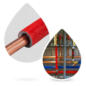 Изоляция Lagging 22/6 мм PEX медной трубы красный толстый рулон катушки 1 7R