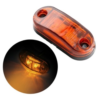 LAMPA LEDOWA OBRYSOWA OBRYSÓWKA DIODOWA 2 LED 12V 24V POMARAŃCZOWA E4