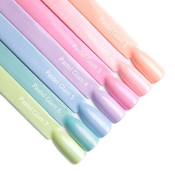 CLARESA zestaw cała KOLEKCJA hybryd PASTEL GLAM efekt LIPGLOSS 7 szt
