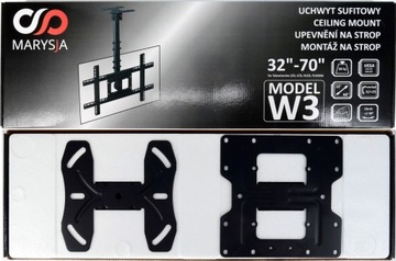 ПОТОЛОЧНАЯ ВЕШАЛКА ДЛЯ ТЕЛЕВИЗОРОВ, 32-70 ДЮЙМОВ, УНИВЕРСАЛЬНАЯ ПОВОРОТНАЯ
