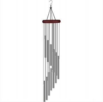 DZWONKI WIETRZNE METALOWE 58 CM 12x TUBA GONG