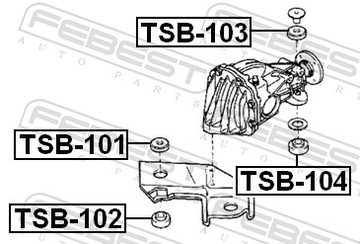 FEBEST TSB-102 LOŽISKO MECHANIZMUS DIFERENCIÁL