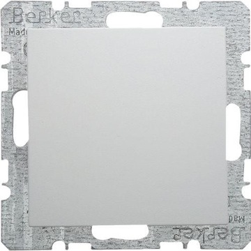 Berker/B.Kwadrat Zaślepka z elementem centralnym biała S.1/B.3/B.7 Glas 671