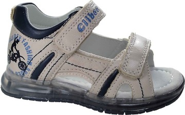 БЕЖЕВЫЕ ГЛЯНЦЕВЫЕ КОЖАНЫЕ Профилированные босоножки, размер 27