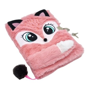ПЛЮШОВЫЙ ДНЕВНИК С ЗАМКОМ WŁOCHACZ 96K LIS FOX 0925