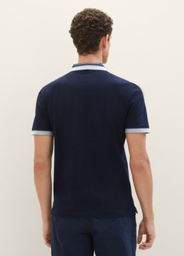 Tom Tailor Polo Shirt With A Logo Print - Sky Capt