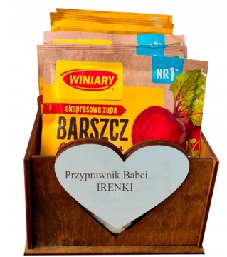 PREZENT NA DZIEŃ BABCI grawer pudełko przyprawy