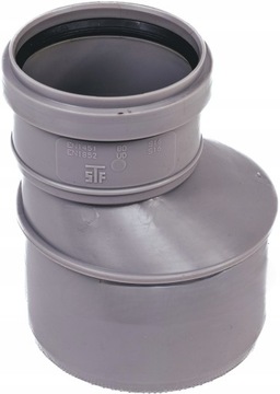 Redukcja rury kanalizacyjna długa szara 110/75 mm