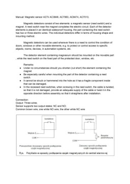 МАГНИТНЫЙ датчик, БОКОВОЙ КОНТАКТРОН 64 мм НО НЗ
