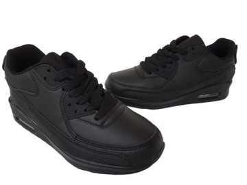 CZARNE ADIDASY AIR -37- SPORTOWE SKÓRZANE OKAZJA !