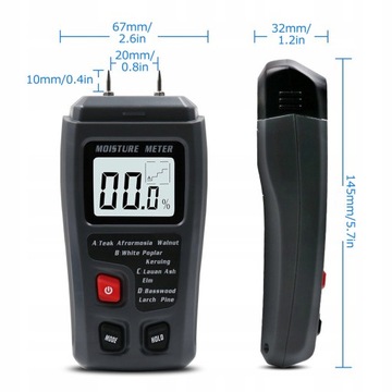 ДАТЧИК ВЛАЖНОСТИ ДЕРЕВА, ИЗМЕРИТЕЛЬ ВЛАЖНОСТИ 99%