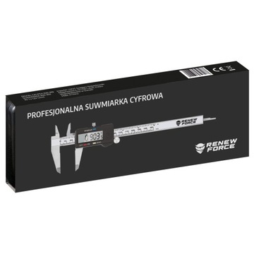 Цифровой металлический штангенциркуль RENEW FORCE 150 мм + аккумулятор + футляр
