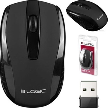 MYSZKA BEZPRZEWODOWA DUŻY ZASIĘG WIFI CICHA SENSOR OPTYCZNY LOGIC LM-31W