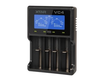 ЗАРЯДНОЕ УСТРОЙСТВО INTELLIGENT XTAR VC4 LI-ION NI-MH АККУМУЛЯТОРНЫЙ ЧЕРНЫЙ USB ЖК-дисплей