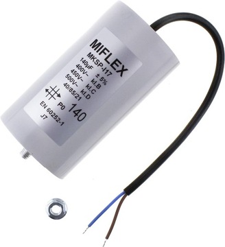 KONDENSATOR ROZRUCHOWY SILNIKOWY 140uF 450V PRZEW.