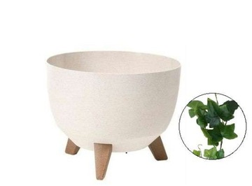 Doniczka 3 nóżki Misa Roma ECO Beż 29 cm+wkład