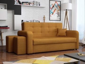 KANAPA z funkcją spania VIVA HOME III dwie pufy