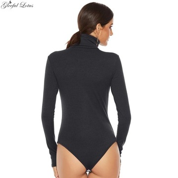 Turtleneck Bodysuit Bodycon Long Sleeve Women Spri