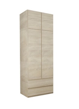 SZAFA CASPIAN 4 Z NADSTAWKĄ - DĄB SONOMA - 70x240 cm