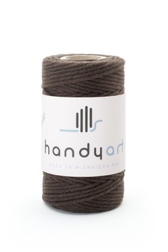 Sznurek do makramy bawełniany chocolate 2mm 60m