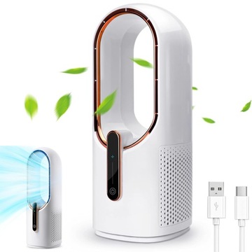 WENTYLATOR KOLUMNOWY STOJĄCY BIURKOWY DOTYKOWY WIATRAK 11,8'' USB 2200 MAH