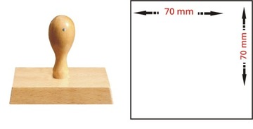GRYF PIECZĄTKA RĘCZNA LOGO STEMPEL GRAFIKA 70x70mm