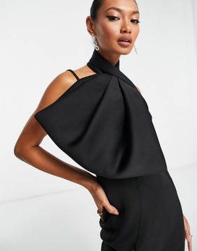 LUX Czarna ołówkowa sukienka gorset S