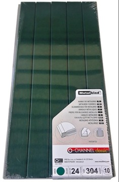 Kanały do okładek MetalBind O.Channel 24mm zielone