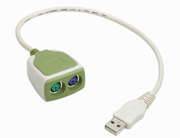 Przejściówka 1x USB A – 2x PS/2 Klawiatura + Mysz