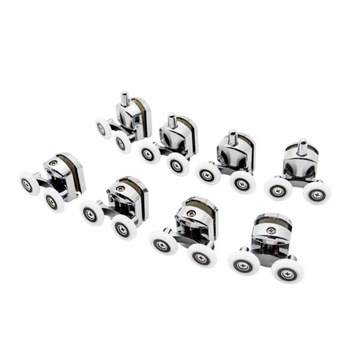 Rolki do kabiny prysznicowej 9647 chrom komplet 8s