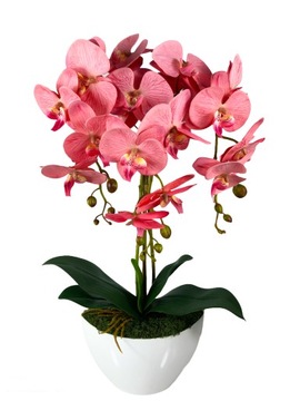 STORCZYK SZTUCZNY W DONICZE różowy malinowy 3 PĘDY 60 cm orchidea