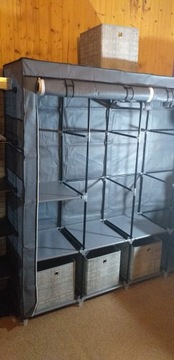 ТКАНЕВЫЙ ШКАФ ВЫСОКИЙ, БОЛЬШОЙ ТЕКСТИЛЬНЫЙ ШКАФ, МЕТАЛЛИЧЕСКИЙ КАРКАС, 170см, XXL