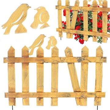 OBRZEZE TRAWNIKOWE OGRODOWE PLOTEK DO KWIATOW KRZEWU CORTEN PTAKI 60X70 CM