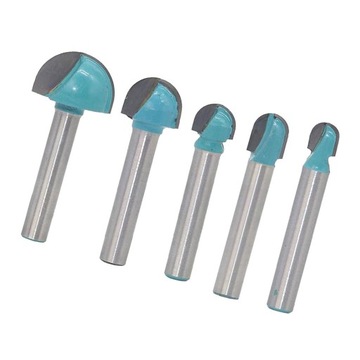 5 Pcs Flute Milling Cutter Round Nose Cutter Half Round Milling Cutter Ball