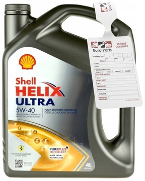 Olej Silnikowy Shell Helix Ultra 5w40 4L