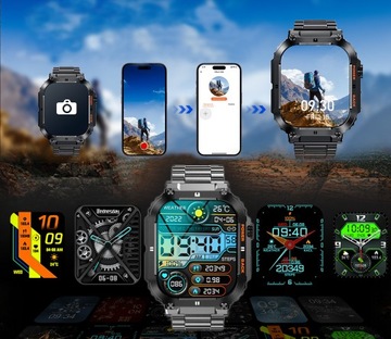 SMARTWATCH ZEGAREK MĘSKI Z FUNKCJA ROZMOWY SPORT POMIARY WODOODPORNY PL