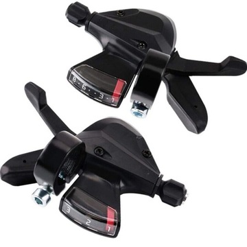 ВЕЛОСИПЕДНЫЙ ПЕРЕКЛЮЧАТЕЛЬ, 1 ПАРА РЫЧАГ ПЕРЕКЛЮЧЕНИЯ 3 X 8, 24 СКОРОСТИ