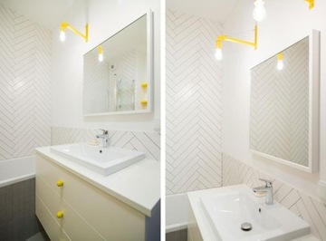 ПЛИТКА ГЛАЗУРЬ БЕЛЫЙ КИРПИЧ КИРПИЧ ЕЛОЧКА 25x5см БЛОК БЕЛЫЙ САТИНОВЫЙ МАТОВЫЙ