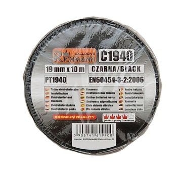 RICHMANN ИЗОЛЯЦИОННАЯ ЛЕНТА ПВХ 19ММХ10М ЧЕРНАЯ C1940