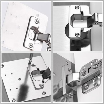 4x ПЛАСТИНА ДЛЯ РЕМОНТА ВЫРЫВАННЫХ МЕБЕЛЬНЫХ ПЕТЛЕЙ ШКАФОВ РЕМКОМПЛЕКТ