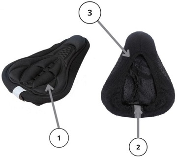 NAKŁADKA ŻELOWA NA SIODEŁKO ROWEROWE WYPROFILOWANA