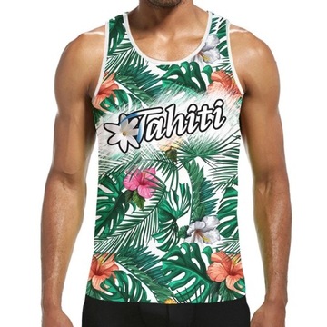 Koszulka bez rękawów 3D Print Polynesia Tahiti