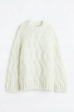 OVERSIZOWY DZIANINOWY SWETER M
