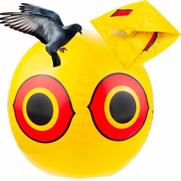 ODSTRASZACZ PTAKI GOŁĘBIE SZPAKI PŁOSZENIA PTAKÓW ŻÓŁTY BALON ODSTRASZAJĄCY