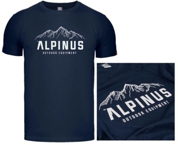 Alpinus koszulka męska t-shirt bawełniany granat L