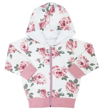 Rozpinana bluza niemowlęca z kapturem r.86