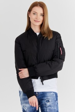 DSQUARED2 - Czarna kurtka damska ICON bomber 40