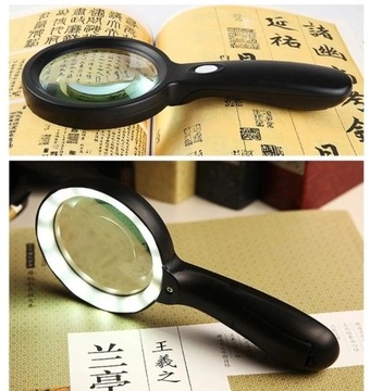 УВЕЛИЧЕНИЕ 12 светодиодов 10X ДИАМЕТР ЛИНЗЫ 82 мм ПОДСВЕТКА